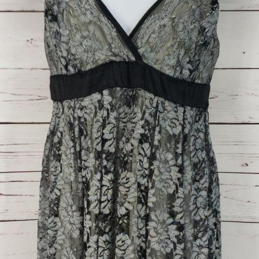 Candies Juniors Women's Black Lace V-Neck Strappy Dress Size Medium - Picture 4 of 7